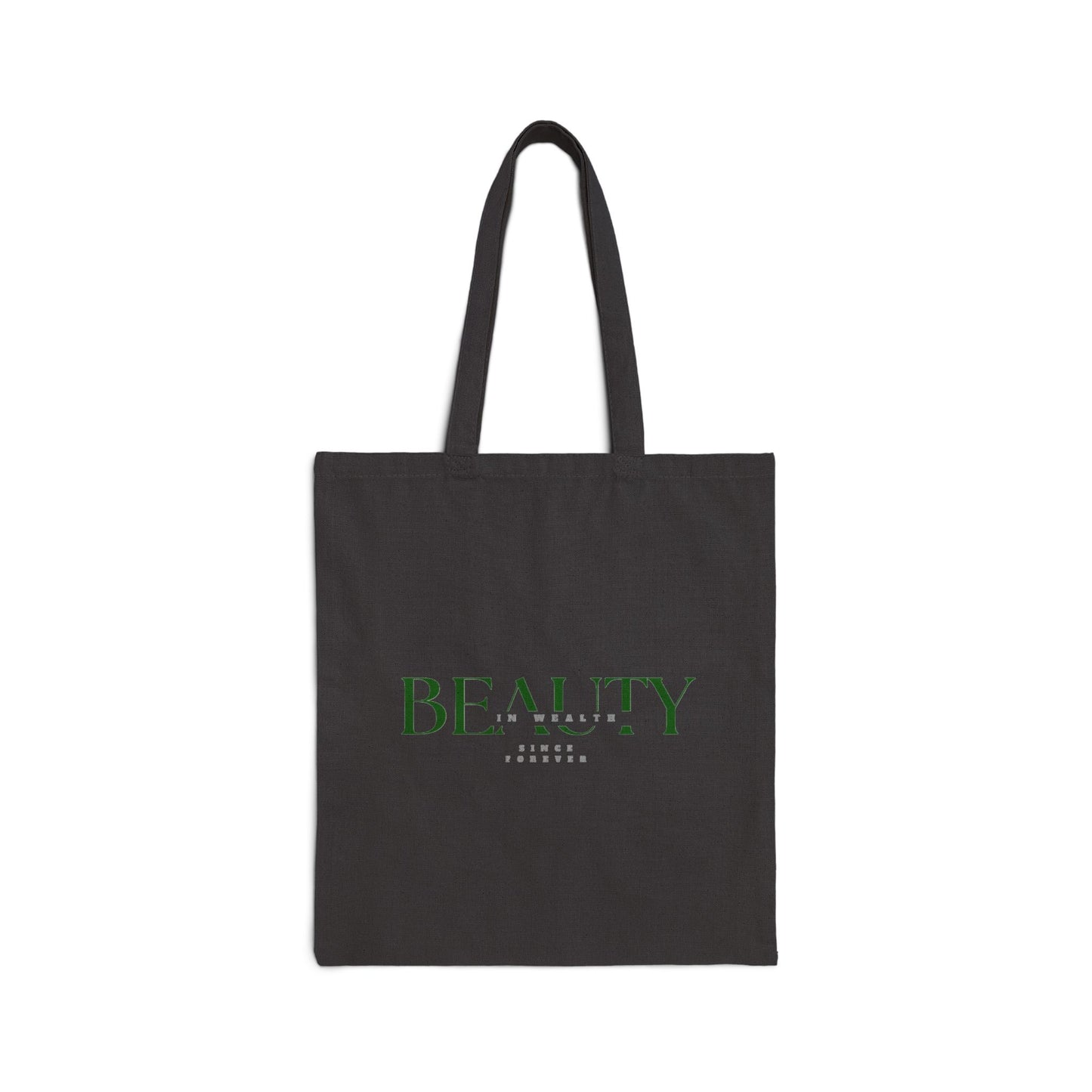 Beauty in Wealth Affirmation Double-sided Cotton Canvas Tote Bag - Stylish and Eco-Friendly