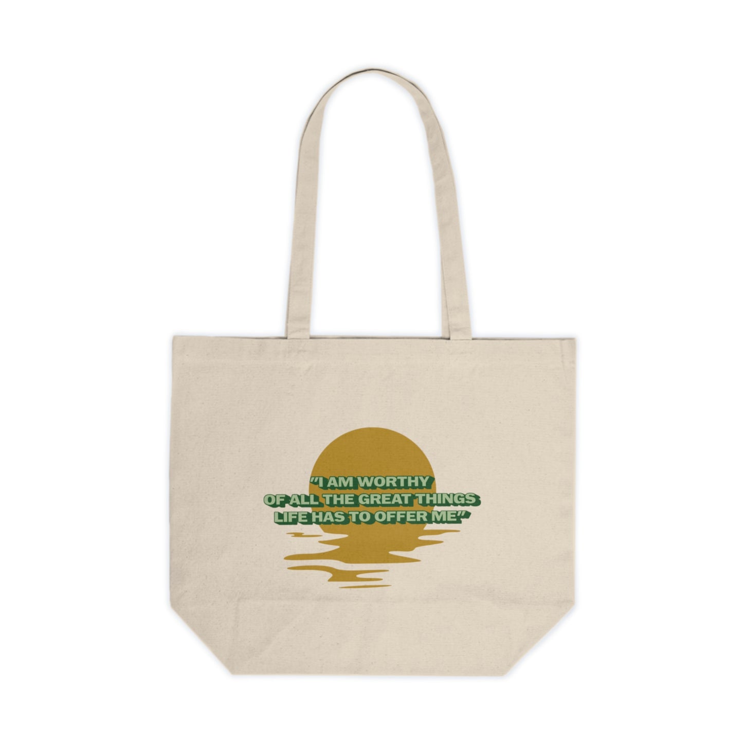 Eco-Friendly Double-sided Canvas Shopping Tote - "Beauty in Wealth" Design