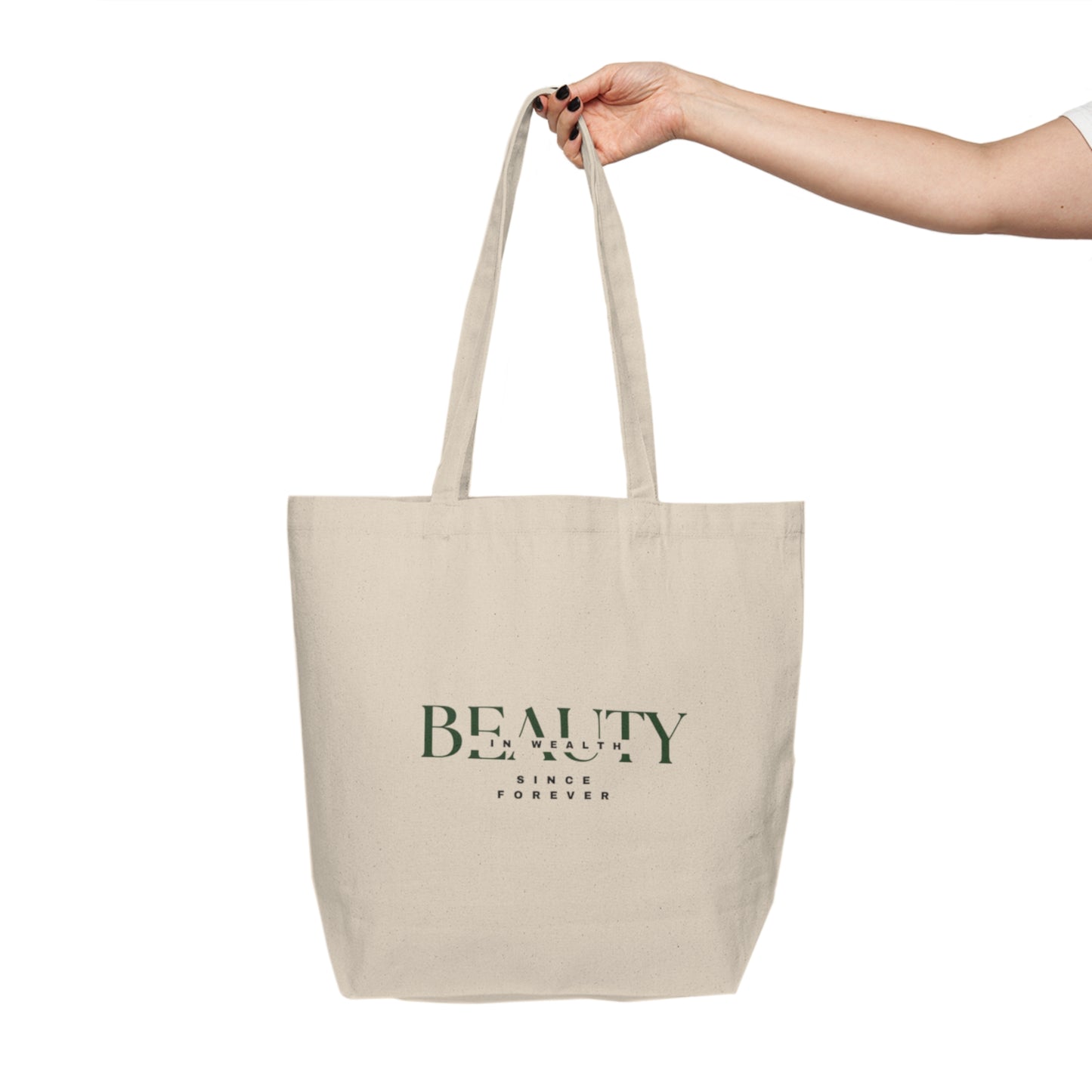 Eco-Friendly Double-sided Canvas Shopping Tote - "Beauty in Wealth" Design