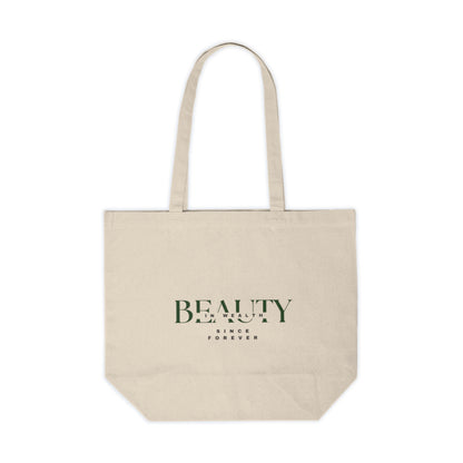 Eco-Friendly Double-sided Canvas Shopping Tote - "Beauty in Wealth" Design