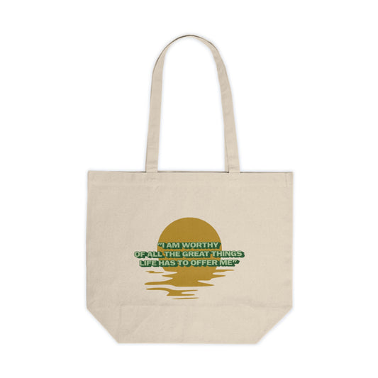 Eco-Friendly Double-sided Canvas Shopping Tote - "Beauty in Wealth" Design